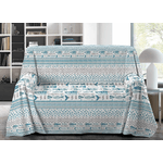 BIANCHERIAWEB Telo Arredo Granfoulard Copritutto Salvadivano 100% Cotone Disegno Pesci