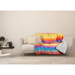 BIANCHERIAWEB Plaid Coperta Divano Multicolore Retro Agnellato Pelliccia Sherpa Inverno Caldo
