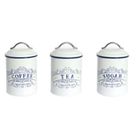 BIANCHERIAWEB Barattolo Contenitore Ermetico Scatola Alimenti Cucina Con Coperchio Shabby