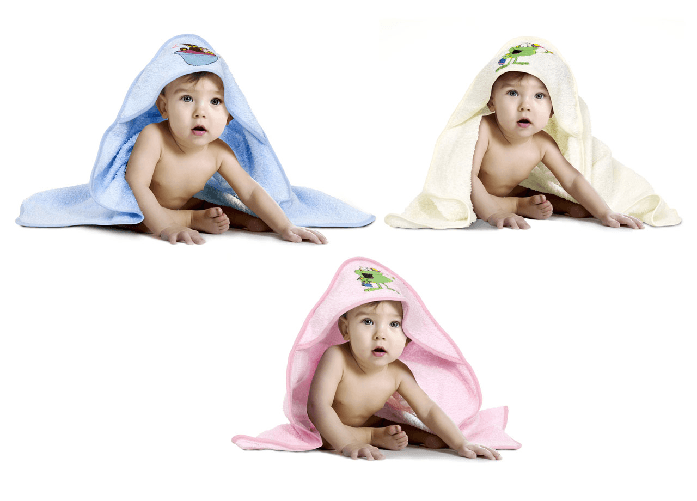 BIANCHERIAWEB Accappatoio Baby Triangolo In 100% Cotone