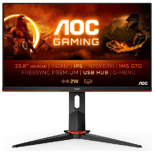 AOC-G2-24G2ZU-BK-LED-display-605-cm--23.8---1920-x-1080-Pixel-Full-HD-Nero-Rosso