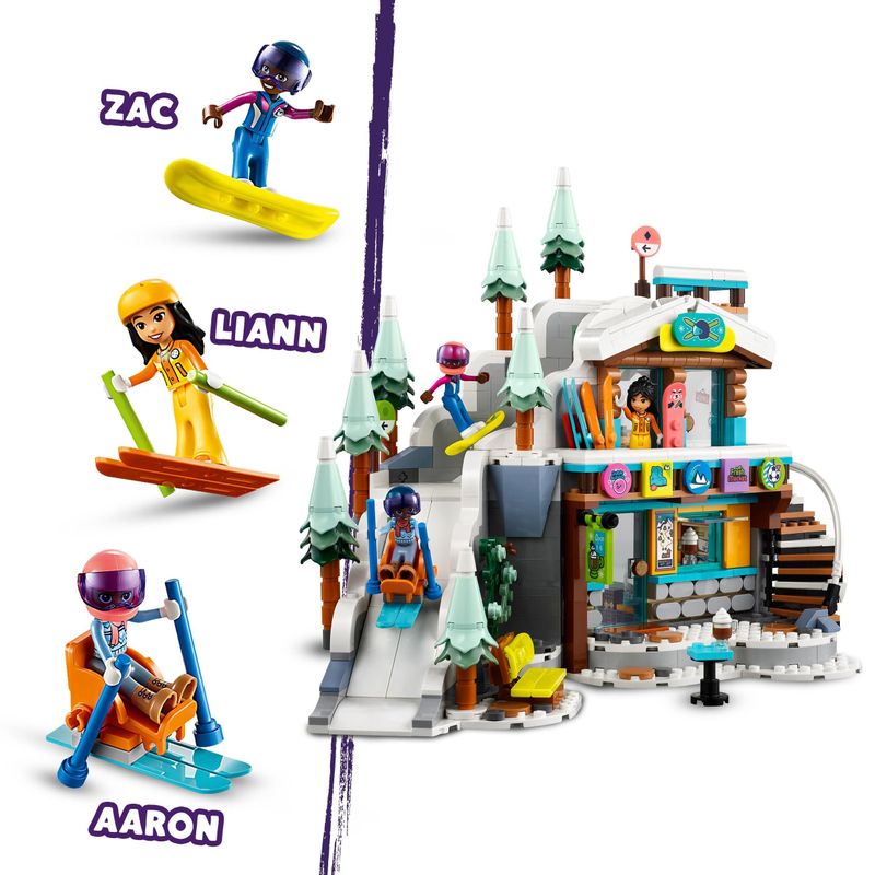 LEGO-Friends-41756-Pista-da-Sci-e-Baita-Set-Sport-Invernali-con-Mini-Bamboline-Giochi-per-Bambine-e-Bambini-Regalo-di-Natale