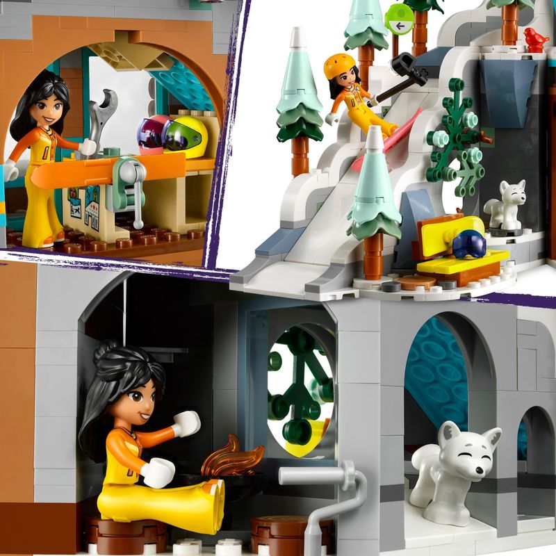 LEGO-Friends-41756-Pista-da-Sci-e-Baita-Set-Sport-Invernali-con-Mini-Bamboline-Giochi-per-Bambine-e-Bambini-Regalo-di-Natale