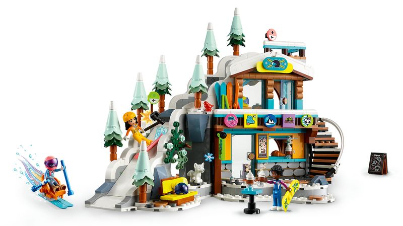 LEGO-Friends-41756-Pista-da-Sci-e-Baita-Set-Sport-Invernali-con-Mini-Bamboline-Giochi-per-Bambine-e-Bambini-Regalo-di-Natale