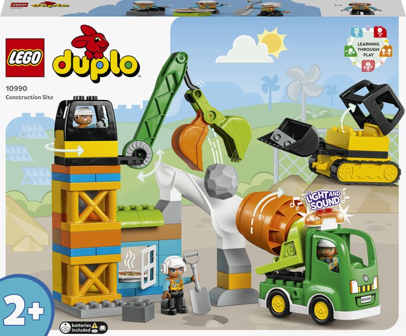 LEGO 10990 DUPLO Town Cantiere Edile con Bulldozer, Betoniera e