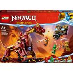 LEGO NINJAGO 71793 Dragone di Lava Transformer Heatwave, Serie Dragons Rising con Drago Giocattolo e Minifigure