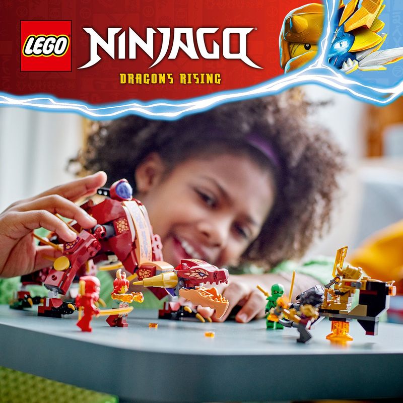 LEGO-NINJAGO-71793-Dragone-di-Lava-Transformer-Heatwave-Serie-Dragons-Rising-con-Drago-Giocattolo-e-Minifigure-Giochi-Ninja