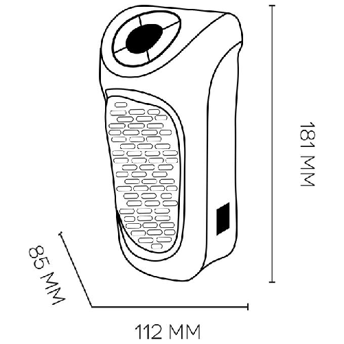 Argoclima-MIO-stufetta-elettrica-Interno-Nero-350-W-Riscaldatore-ambiente-elettrico-a-infrarossi