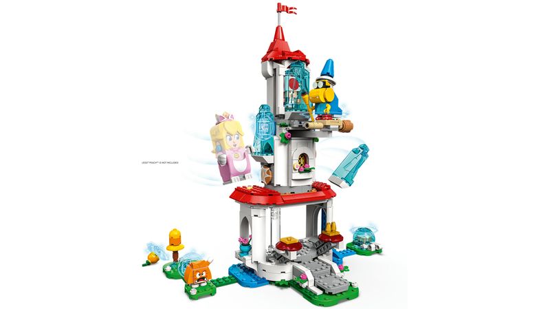 LEGO-Super-Mario-71407-Pack-Espansione-Costume-di-Peach-Gatto-e-Torre-Ghiacciata-Castello-Giocattolo-con-3-Figure