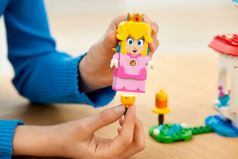 LEGO-Super-Mario-71407-Pack-Espansione-Costume-di-Peach-Gatto-e-Torre-Ghiacciata-Castello-Giocattolo-con-3-Figure