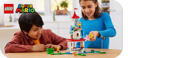 LEGO-Super-Mario-71407-Pack-Espansione-Costume-di-Peach-Gatto-e-Torre-Ghiacciata-Castello-Giocattolo-con-3-Figure