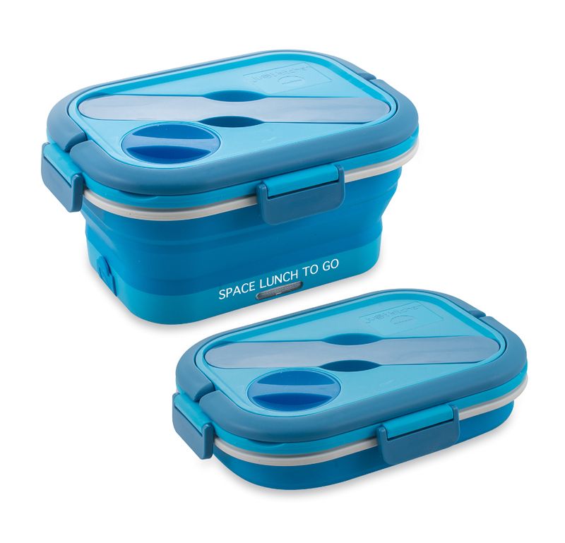 Macom-Space-Lunch-To-Go-Scaldavivande-in-silicone-pieghevole-SalvaSpazio-08-L-Blu-Bianco-Adulto-35-W