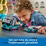 LEGO-City-60406-Auto-da-Corsa-e-Trasportatore-Macchina-e-Camion-Giocattolo-per-Bambini-di-6--Veicolo-con-Rampa-Funzionante