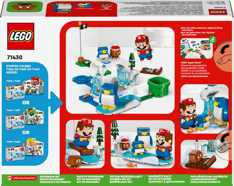 LEGO-Super-Mario-71430-Pack-di-Espansione-La-Settimana-Bianca-della-Famiglia-Pinguotto-Giochi-per-Bambini-7--con-3-Personaggi