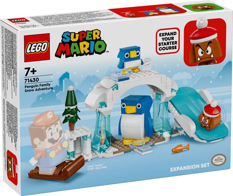 LEGO-Super-Mario-71430-Pack-di-Espansione-La-Settimana-Bianca-della-Famiglia-Pinguotto-Giochi-per-Bambini-7--con-3-Personaggi