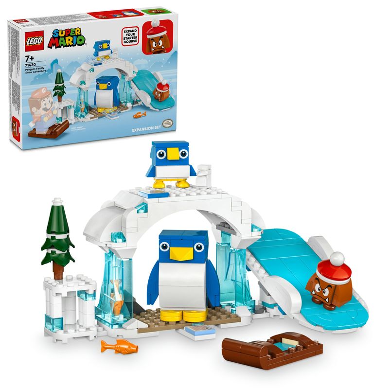 LEGO-Super-Mario-71430-Pack-di-Espansione-La-Settimana-Bianca-della-Famiglia-Pinguotto-Giochi-per-Bambini-7--con-3-Personaggi