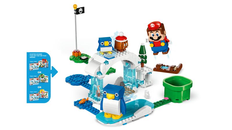 LEGO-Super-Mario-71430-Pack-di-Espansione-La-Settimana-Bianca-della-Famiglia-Pinguotto-Giochi-per-Bambini-7--con-3-Personaggi