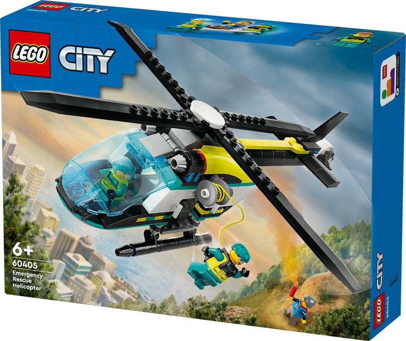 LEGO-City-60405-Elicottero-di-Soccorso-di-Emergenza-Set-con-Veicolo-Giocattolo-con-Rotori-e-Verricello-Giochi-per-Bambini-6-