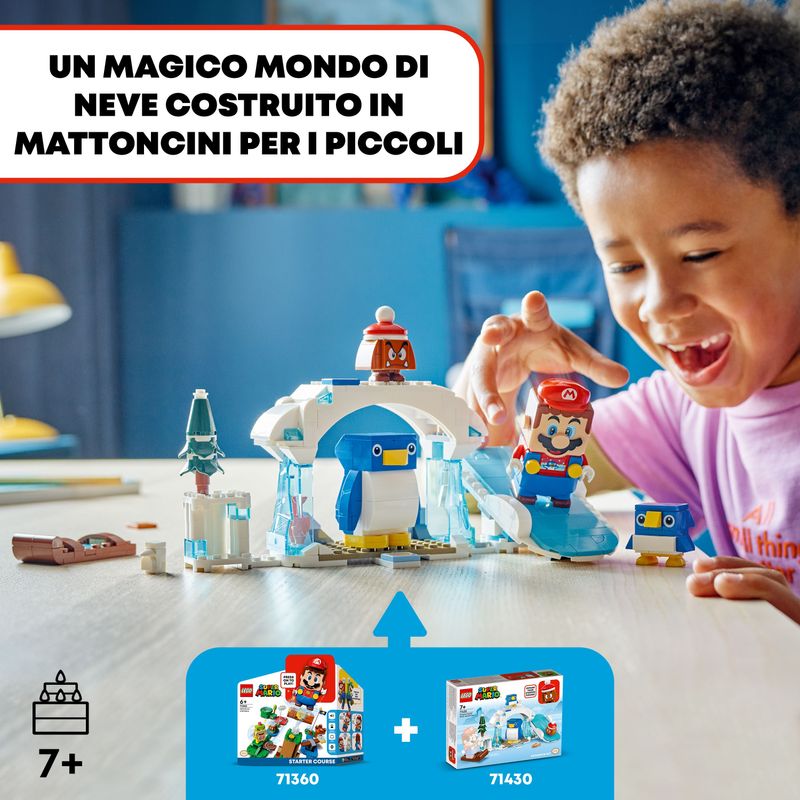 LEGO-Super-Mario-71430-Pack-di-Espansione-La-Settimana-Bianca-della-Famiglia-Pinguotto-Giochi-per-Bambini-7--con-3-Personaggi