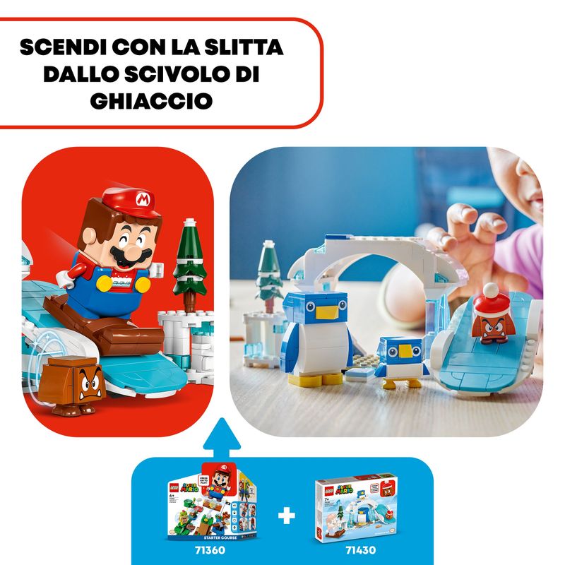 LEGO-Super-Mario-71430-Pack-di-Espansione-La-Settimana-Bianca-della-Famiglia-Pinguotto-Giochi-per-Bambini-7--con-3-Personaggi