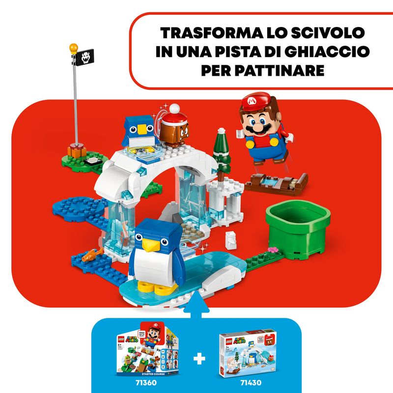 LEGO-Super-Mario-71430-Pack-di-Espansione-La-Settimana-Bianca-della-Famiglia-Pinguotto-Giochi-per-Bambini-7--con-3-Personaggi