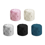 BIANCHERIAWEB Pouf Salotto/Camera Con Bottoni Imbottito Modello Velvet Parigi In Tinta Unita