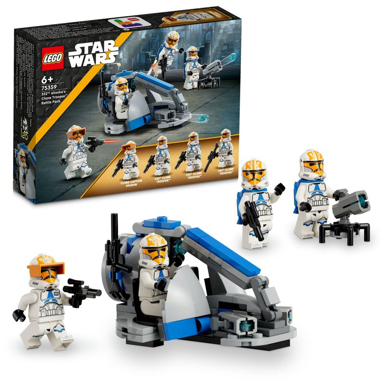 LEGO-Star-Wars-75359-Battle-Pack-Clone-Trooper-della-332a-Compagnia-di-Ahsoka-Giochi-da-Costruire-con-Veicolo-e-Minifigure