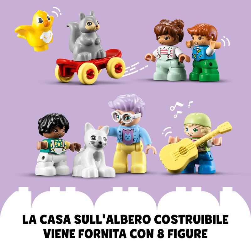 LEGO-DUPLO-10993-Casa-sull’Albero-3-in-1-Giochi-per-Bambini-3--Anni-Attivita--Didattiche-con-4-Personaggi-e-Animali-Giocattolo