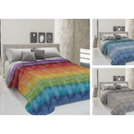 BIANCHERIAWEB Copriletto Piquet Primavera Estate 100% Cotone Disegno Arcobaleno