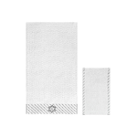 BIANCHERIAWEB Set Asciugamano Copiola Salvietta Bagno In Spugna 100% Cotone Con Iniziali Lettere