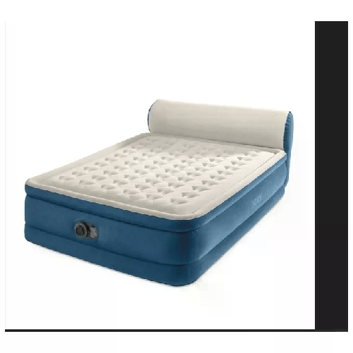 Intex 64460ND - Materasso Gonfiabile Matrimoniale SilkyBed con Testiera e Pompa Elettrica Integrata