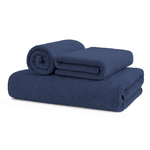 BIANCHERIAWEB Asciugamani Salvietta Bagno In Morbida Spugna Modello Sophie Colore Blue Jeans