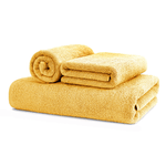 BIANCHERIAWEB Asciugamani Salvietta Bagno In Morbida Spugna Modello Sophie Colore Gold
