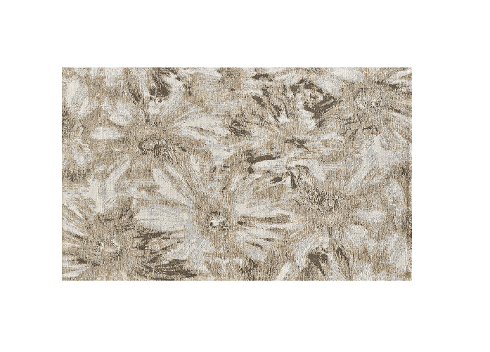 BIANCHERIAWEB Tappeto Salotto Velour Antiscivolo Dis Fior Di Loto Colore Tortora Suardi