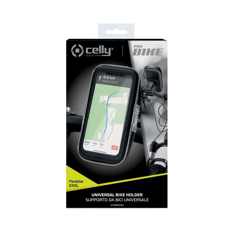 Celly-FlexBike-XXXL-Supporto-passivo-Telefono-cellulare-smartphone-Nero