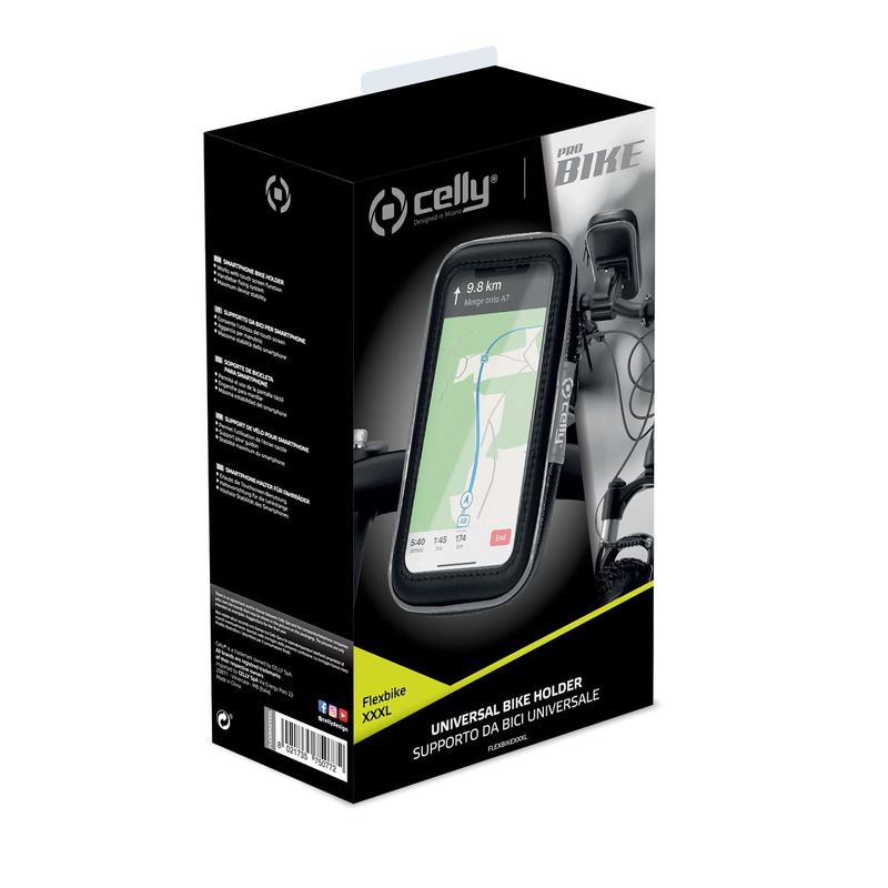 Celly-FlexBike-XXXL-Supporto-passivo-Telefono-cellulare-smartphone-Nero