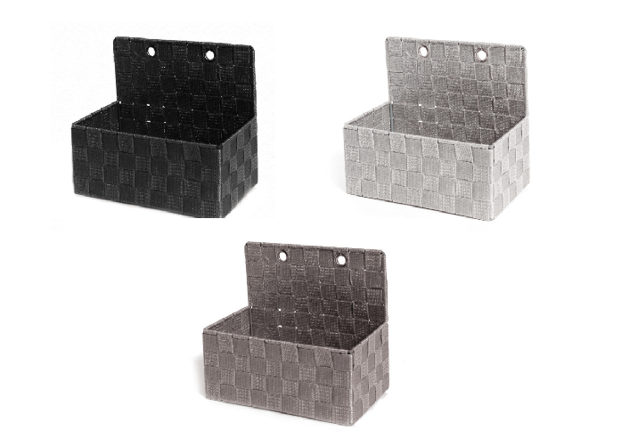BIANCHERIAWEB Contenitore Rattan Decorativo Cestino Con Maniglie Porta Oggetti Riviste 25x15x22cm
