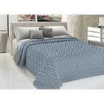 BIANCHERIAWEB Copriletto Piquet Primavera Estate 100% Cotone Disegno Scotty Scozzese