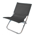 Trade Shop Traesio-spiaggina In Tessuto Oxford Grigia Pieghevole Sedia Mare Campeggio Portatile 281049 -