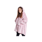 BIANCHERIAWEB Felpa Plaid Bambini Coperta Calda Inverno Con Tasca Cappuccio Tinta Unita Brighton