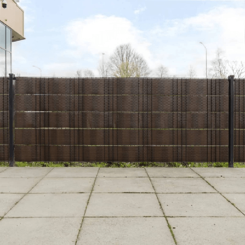 VidaXL Schermi da Balcone 10 pz Marrone e Nero 255x19 cm in Polyrattan