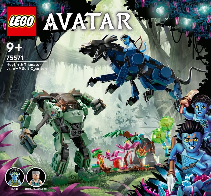 LEGO-Avatar-75571-Neytiri-e-Thanator-vs.-Quaritch-con-Tuta-AMP-Modellini-da-Costruire-di-Animale-e-Mech-Giochi-per-Bambini