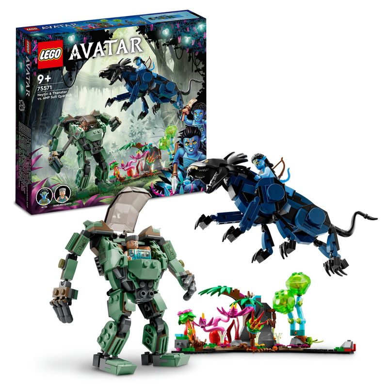 LEGO-Avatar-75571-Neytiri-e-Thanator-vs.-Quaritch-con-Tuta-AMP-Modellini-da-Costruire-di-Animale-e-Mech-Giochi-per-Bambini