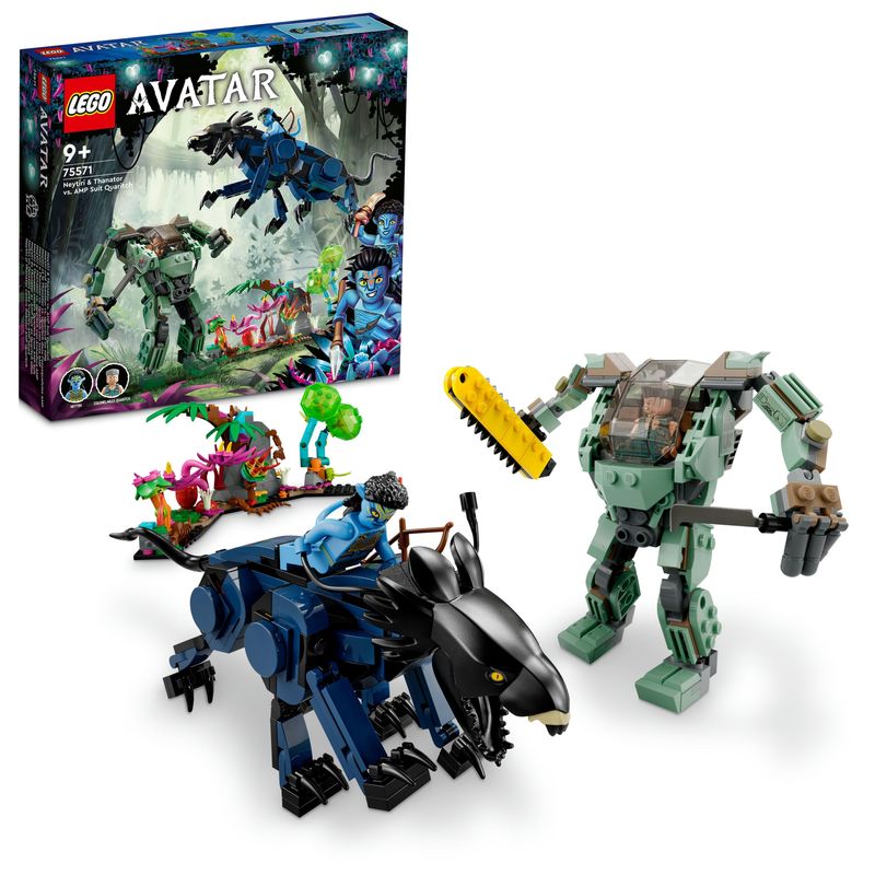 LEGO-Avatar-75571-Neytiri-e-Thanator-vs.-Quaritch-con-Tuta-AMP-Modellini-da-Costruire-di-Animale-e-Mech-Giochi-per-Bambini