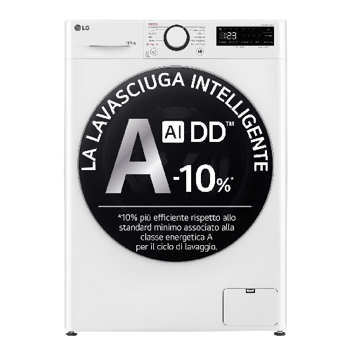LG Lavasciuga AI DD D4R5010TSWS - 10/6kg, Classe A-10%