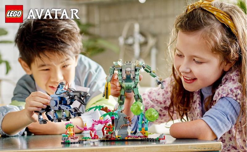 LEGO-Avatar-75571-Neytiri-e-Thanator-vs.-Quaritch-con-Tuta-AMP-Modellini-da-Costruire-di-Animale-e-Mech-Giochi-per-Bambini