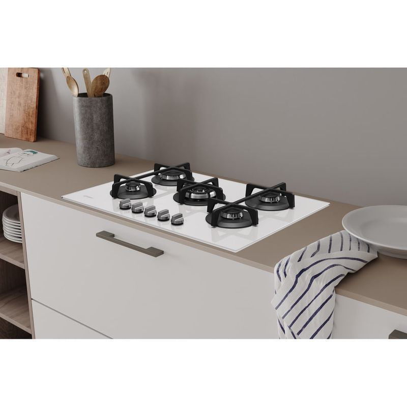 Indesit-ING-72T-WH-piano-cottura-Bianco-Da-incasso-73-cm-Gas-5-Fornello-i-