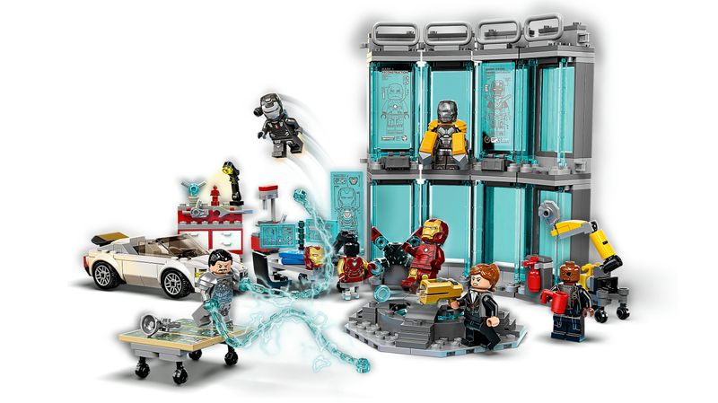 LEGO-Marvel-76216-Armeria-di-Iron-Man-Set-Costruzioni-con-Casco-Tuta-e-Supereroi-Giocattoli-Giochi-per-Bambini-dai-7-Anni