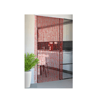 BIANCHERIAWEB  Tenda Antimosca Antirumore Catenella Perline A Caduta Pannello Porta Finestra Casa Rosso