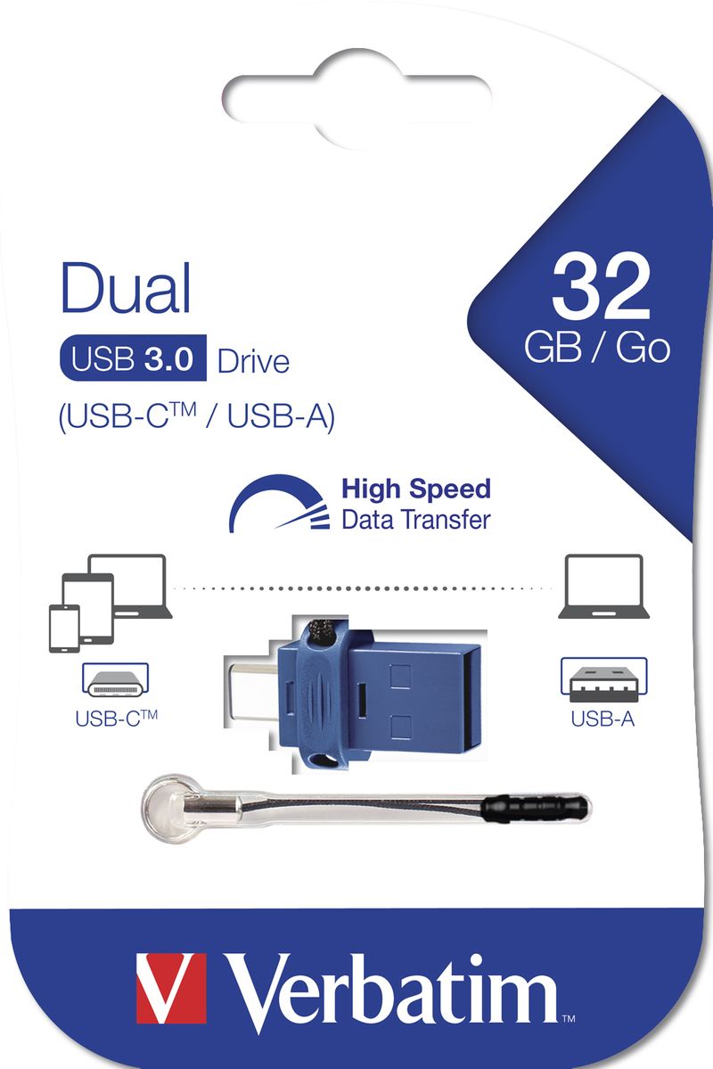 Verbatim-Chiavetta-USB-con-doppio-connettore-USB-Tipo-C---USB-3.0-32-GB